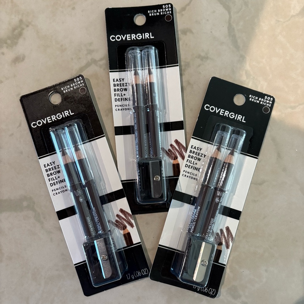 3 PACK CoverGirl Easy Breezy Brow Pencil Trio